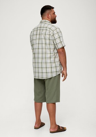 s.Oliver Men Big Sizes Regular fit Button Up Shirt in Green