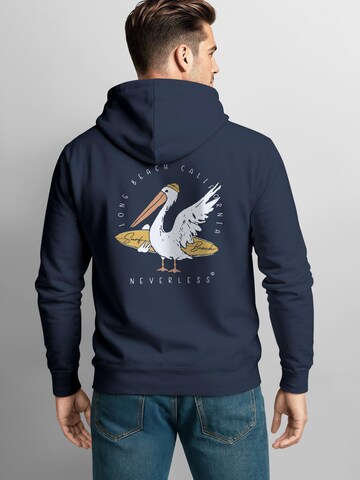 Neverless Sweatshirt 'Pelikan' in Blue