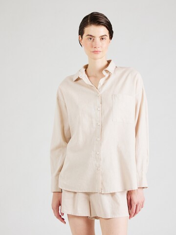 Hunkemöller - Camiseta para dormir en beige: frente