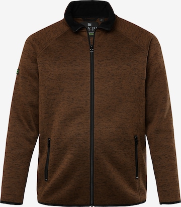 Veste en polaire JAY-PI en marron : devant