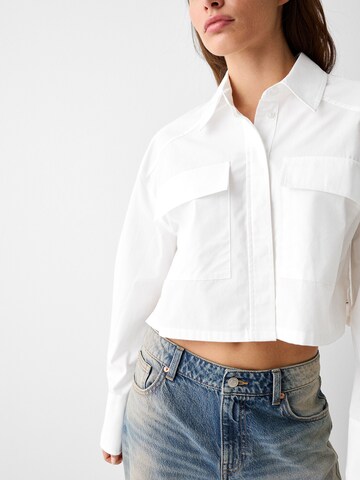 Bershka Blouse in White