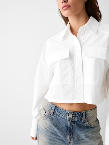 Camicia da donna di Bershka in bianco