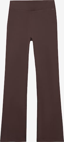 4F Flared Workout Pants in Brown: front