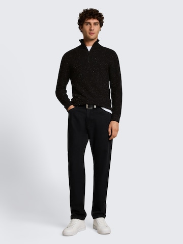 TOM TAILOR DENIM Pullover in Schwarz