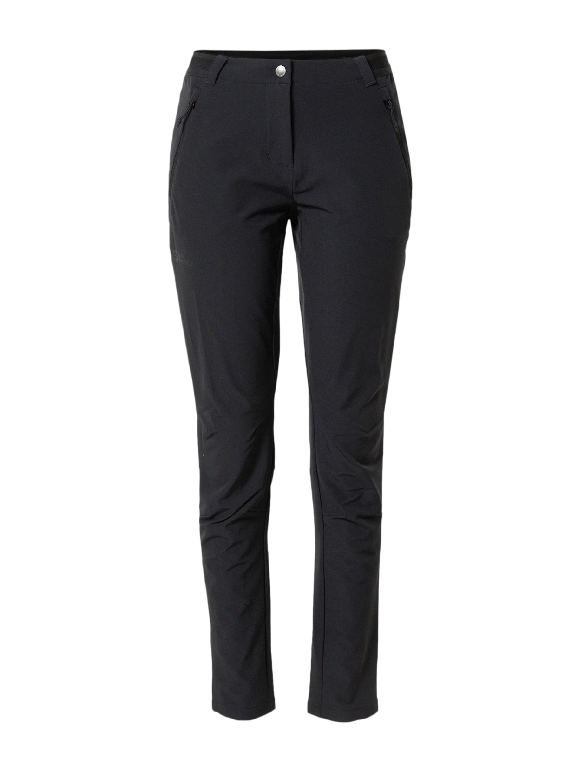 JACK WOLFSKIN Slim fit Outdoor trousers 'GEIGELSTEIN' in Black: front
