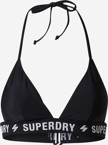 juoda Superdry Trikampė Bikinio viršutinė dalis: priekis