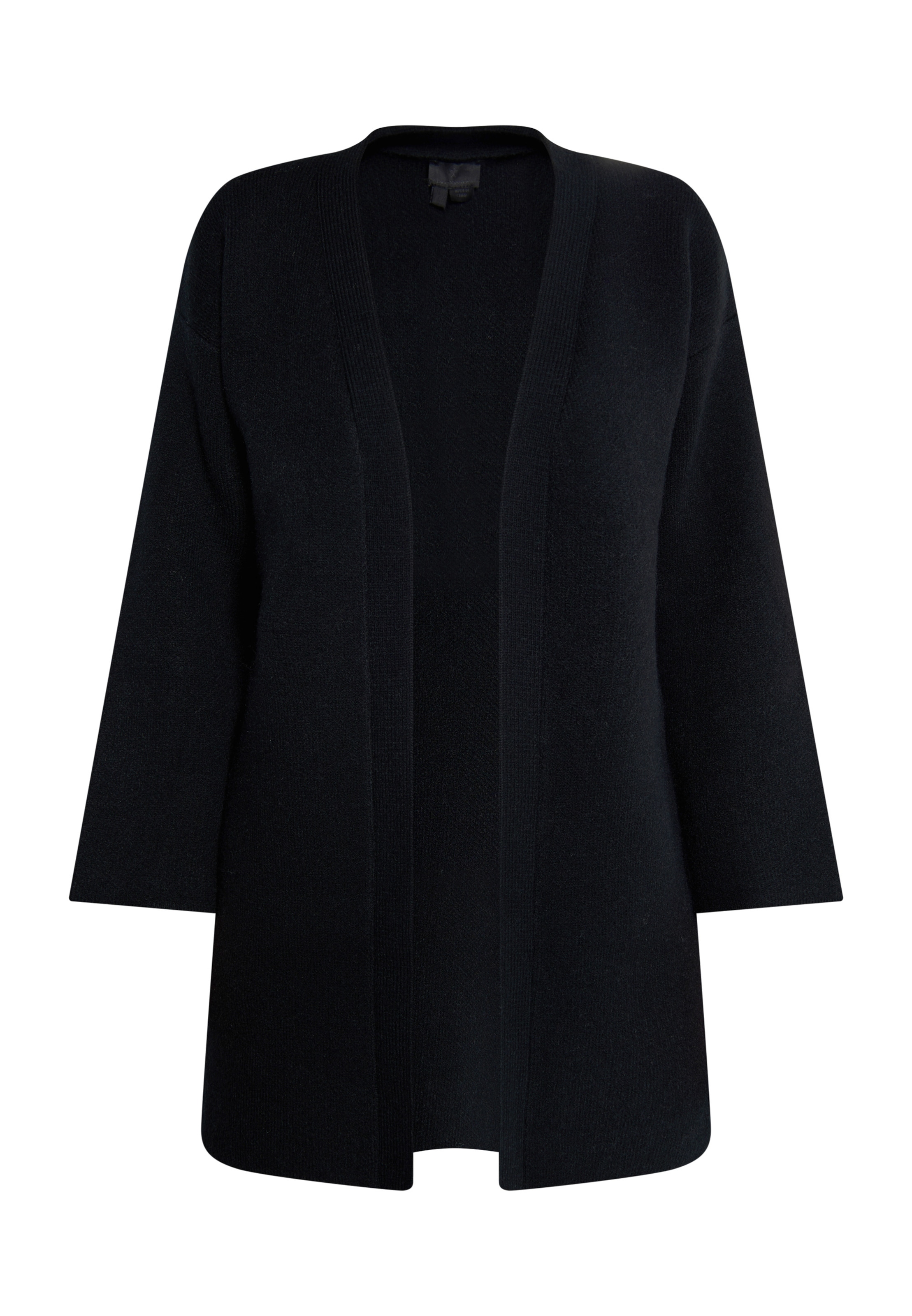 DreiMaster Klassik Плетена жилетка 'Ledkin' в черно: отпред