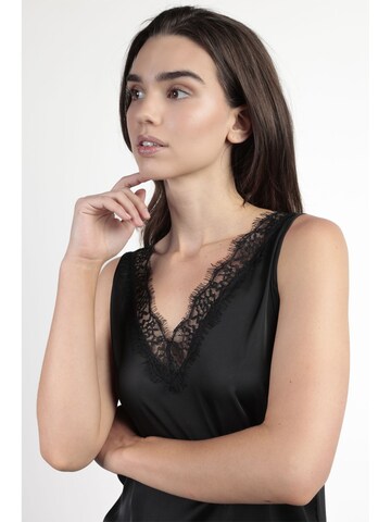 admas - Top 'Camiseta Sin Mangas Satin Lace para Mujer' en negro
