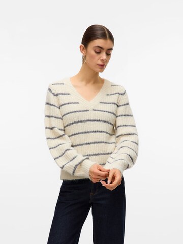 VERO MODA Trui 'awesome' in Beige: voorkant