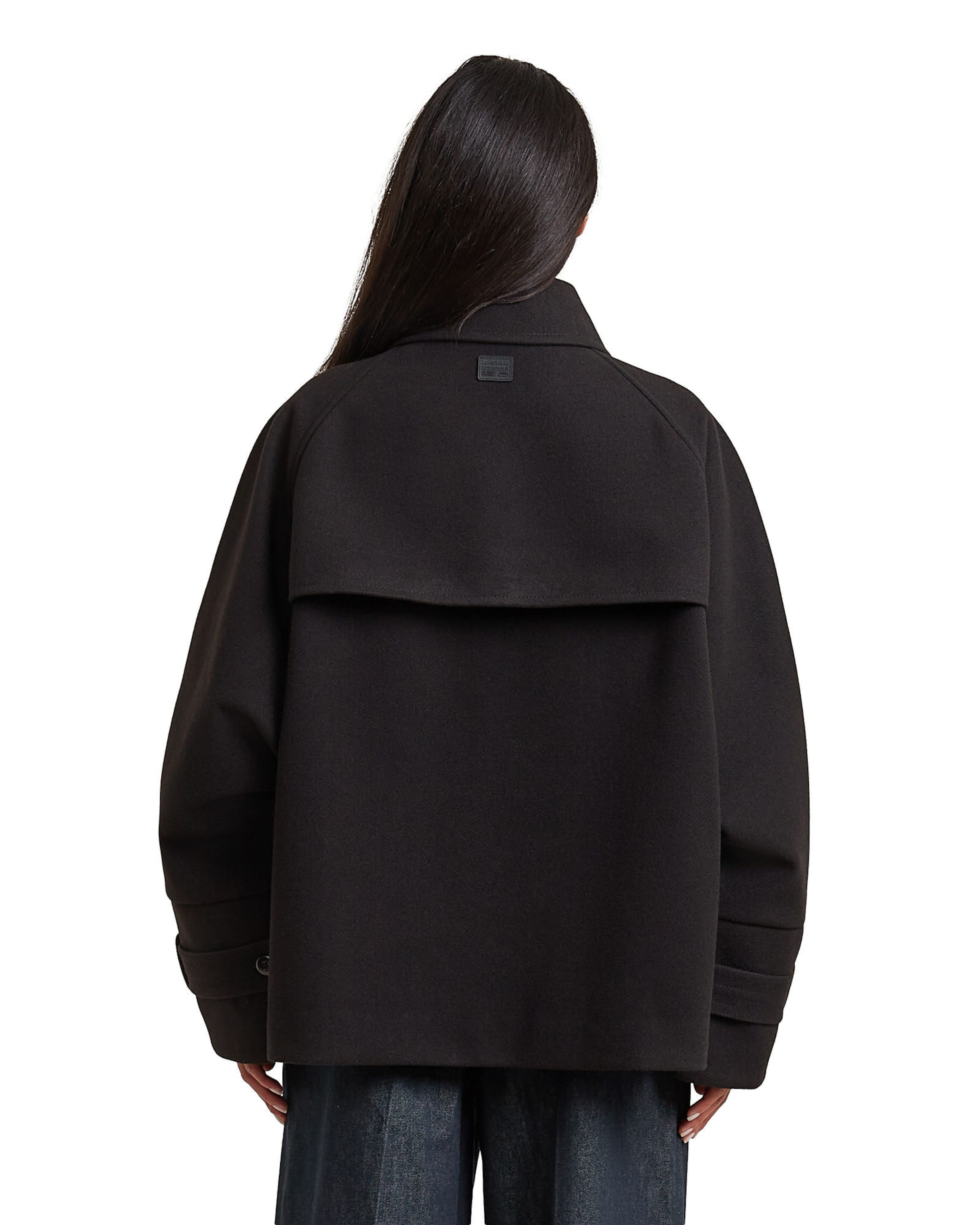 G-STAR Tussenjas '4-Pocket Cape Jacket' in Zwart