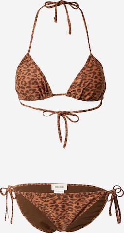 Zadig & Voltaire Triangen Bikini i brun: framsida