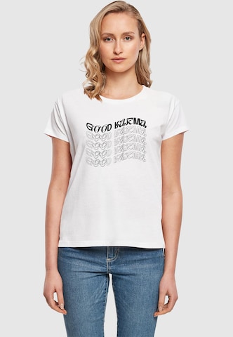 Merchcode Shirt 'Good Karma' in Weiß: Vorderseite