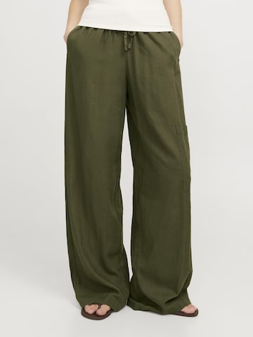 JJXX Wide leg Broek 'JXBreeze' in Groen: voorkant