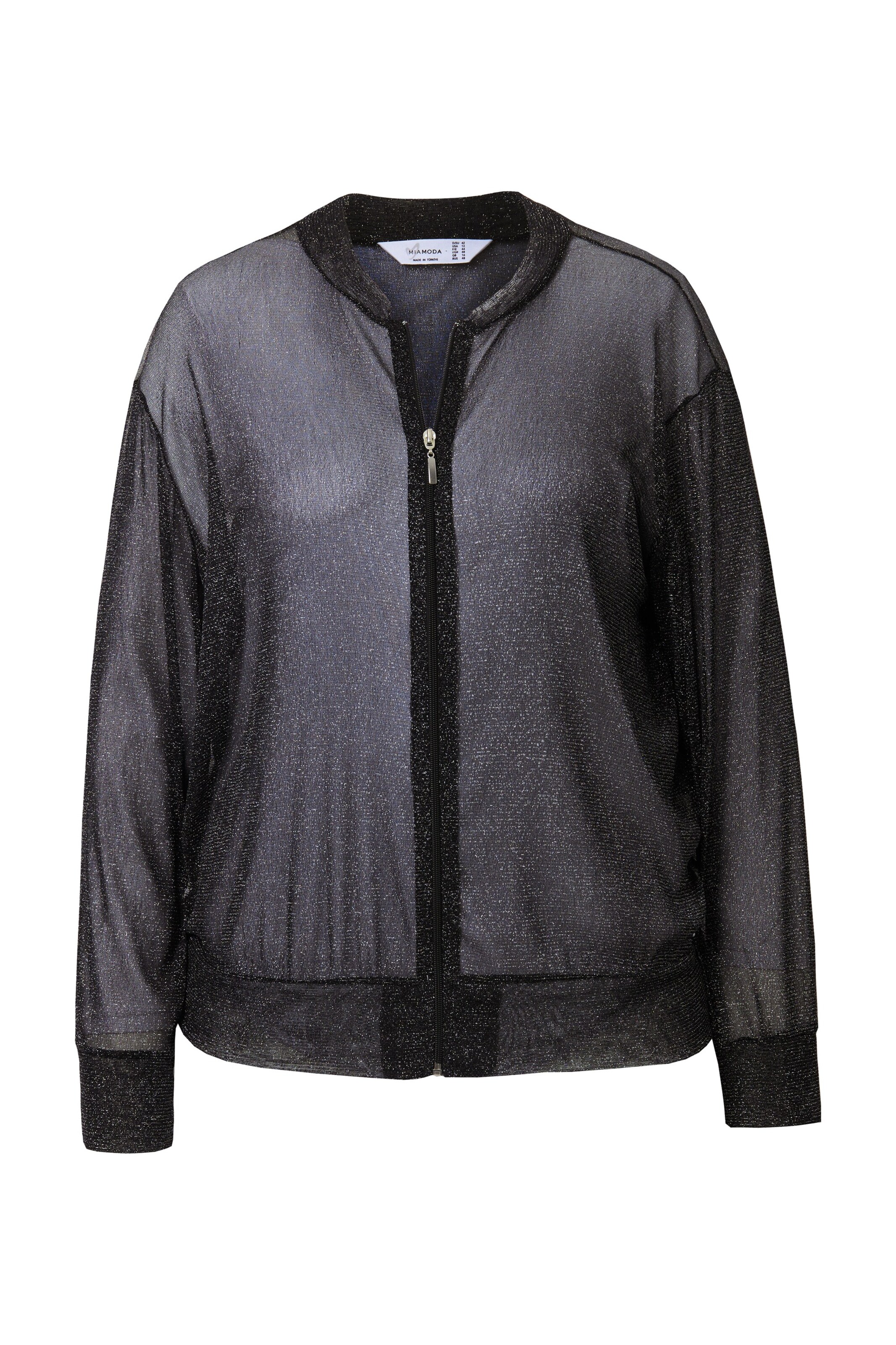 Veste mi-saison MIAMODA en noir : devant