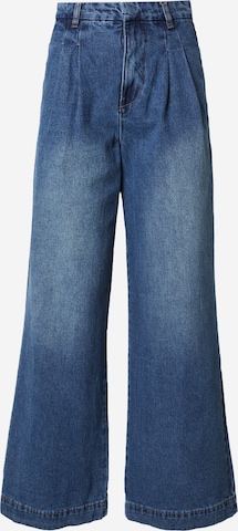 Warehouse Wide leg Jeans in Blauw: voorkant