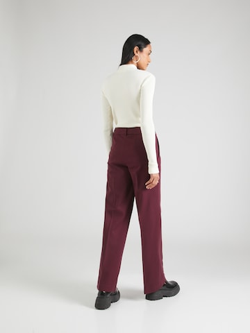 ESPRIT Loose fit Trousers with creases in Purple