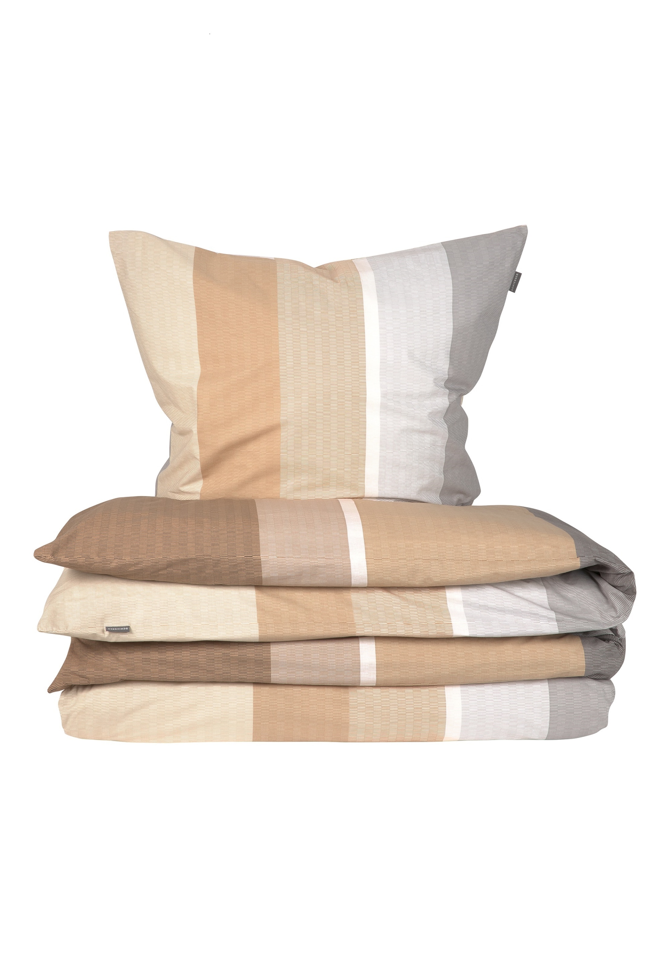 SCHIESSER Bettwäsche 'Endy Stripes' in Beige: Vorderseite