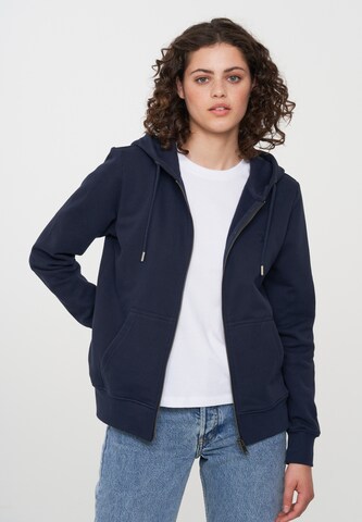 recolution Zip-Up Hoodie 'Dahlia' in Blue: front