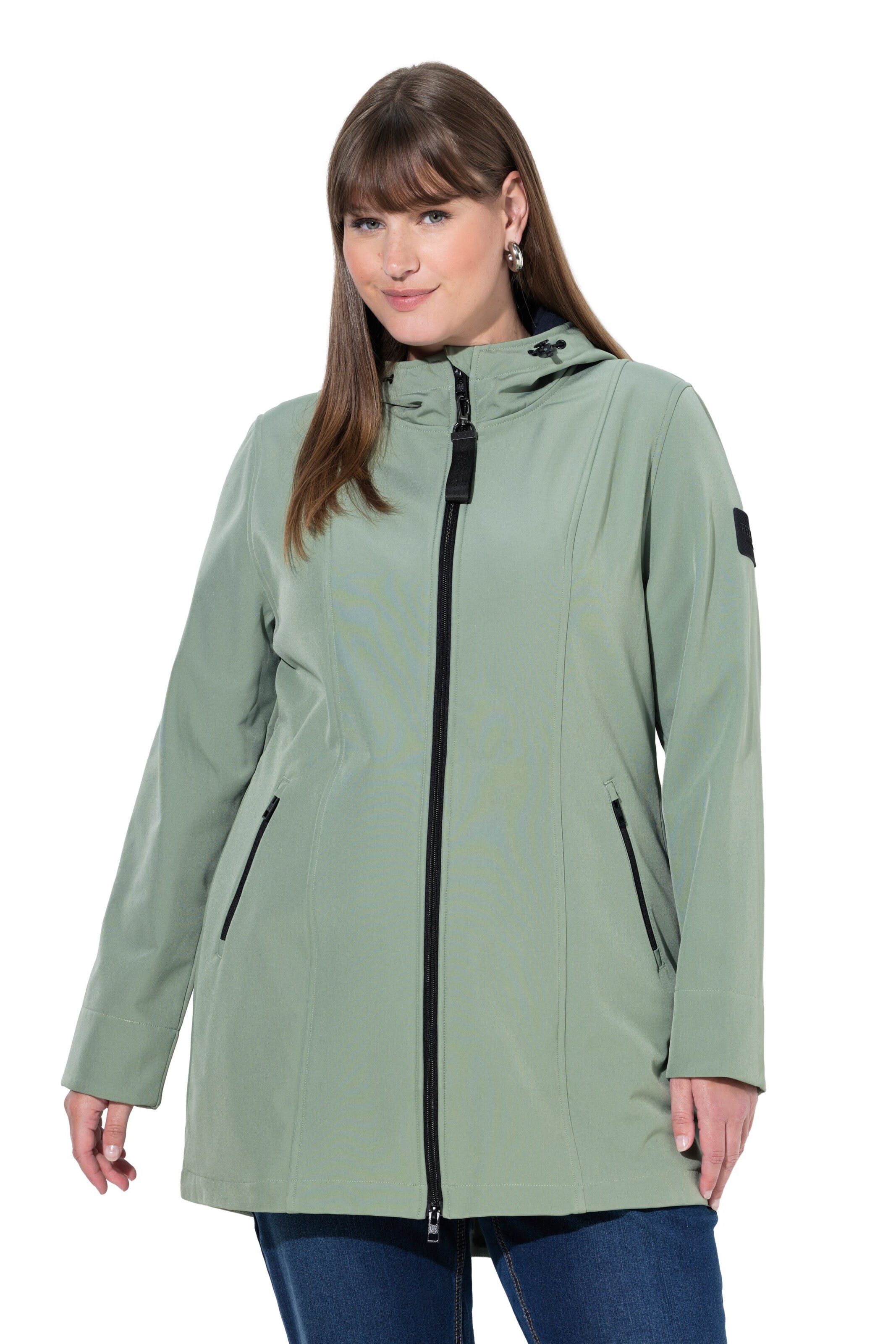 Ulla Popken Performance Jacket in Green: front