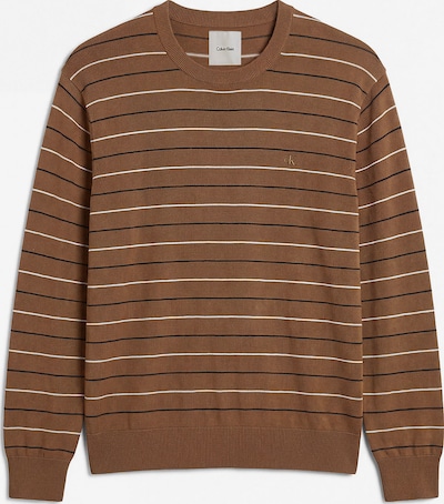 Calvin Klein Sweater in XXS in Brown / White, Item view