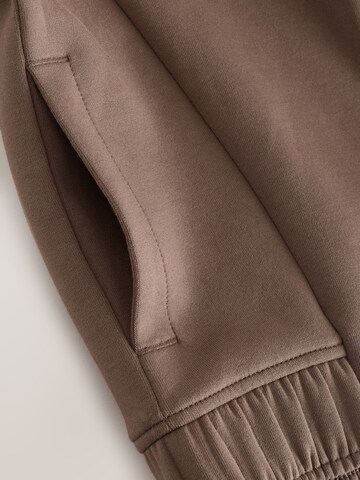 Next Sweatjacka i brun