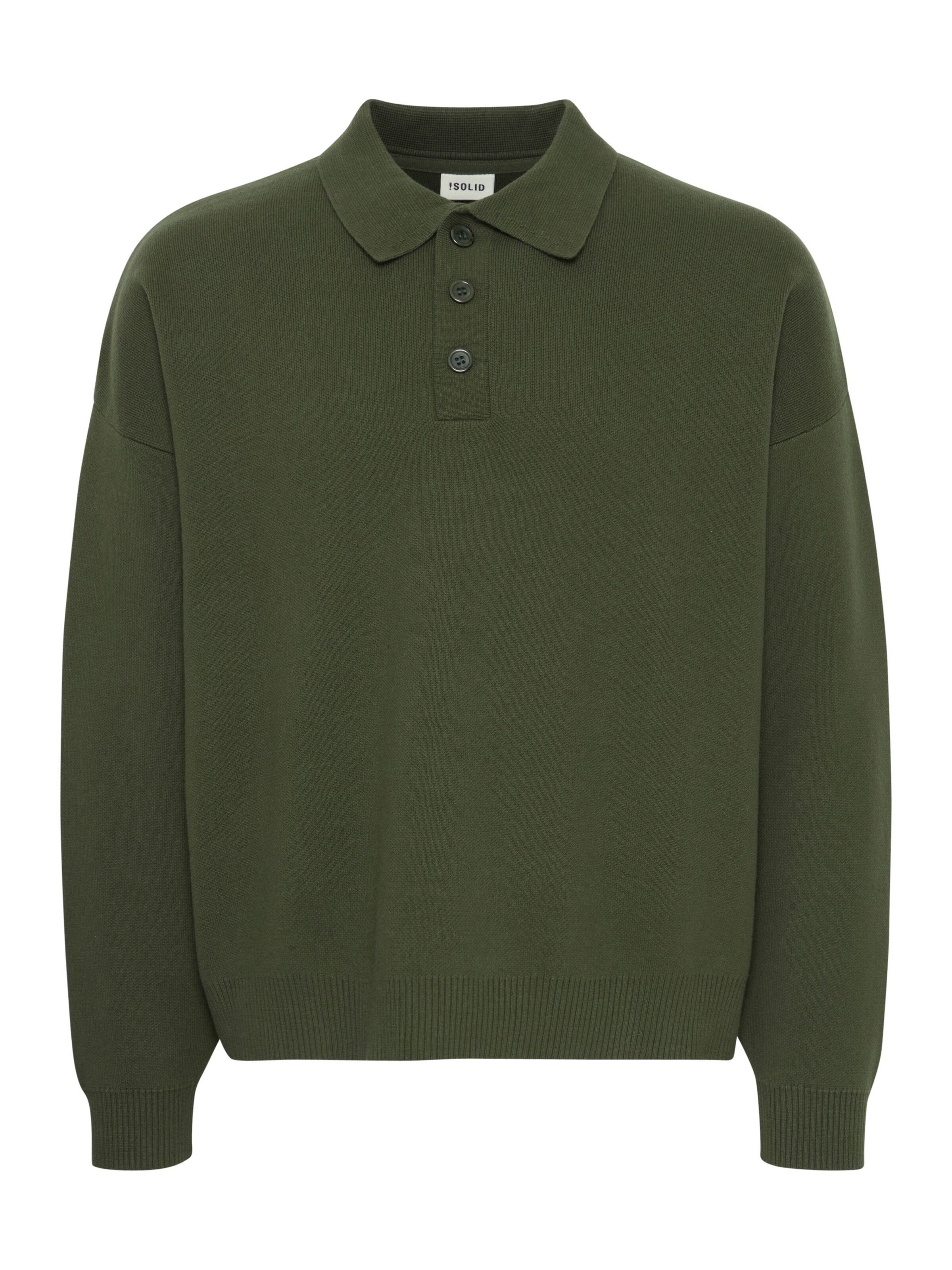 Pull-over 'Nahim' !Solid en vert : devant