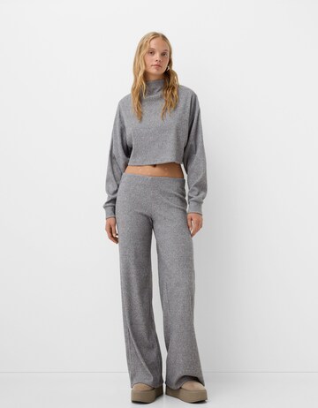 Wide Leg Pantalon Bershka en gris