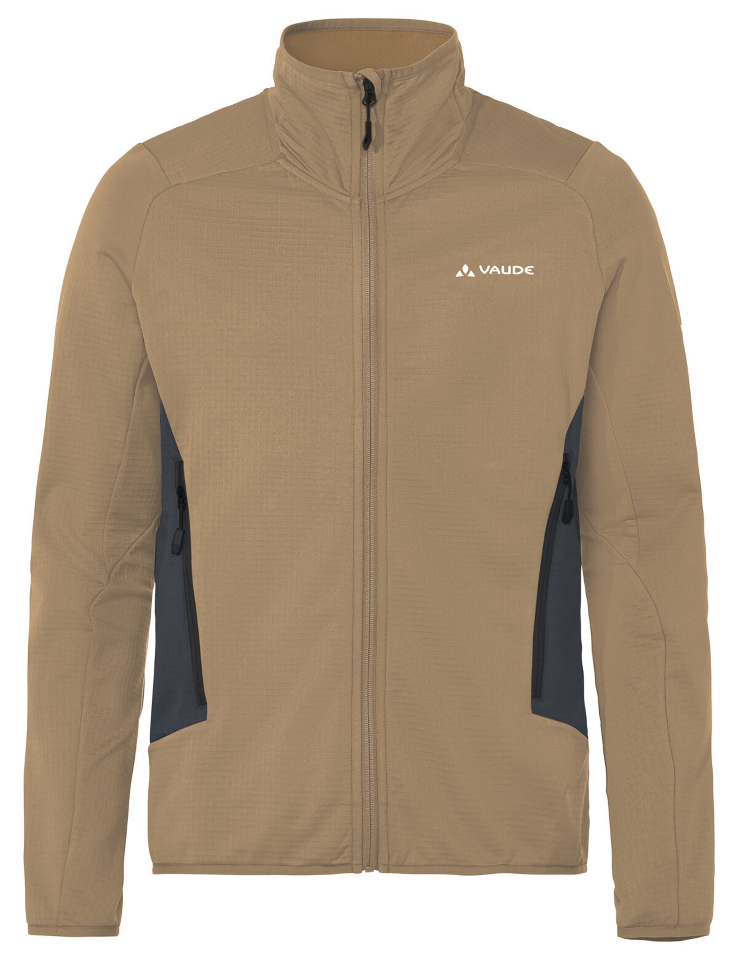 VAUDE Athletic fleece jacket 'Monviso II' in Beige: front