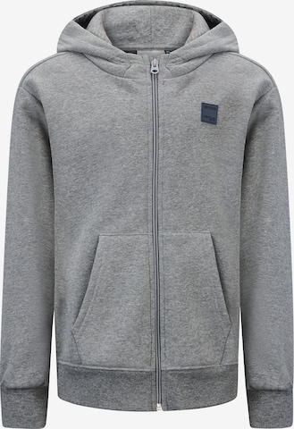 Retour Jeans - Sudadera con cremallera 'Diego' en gris: frente