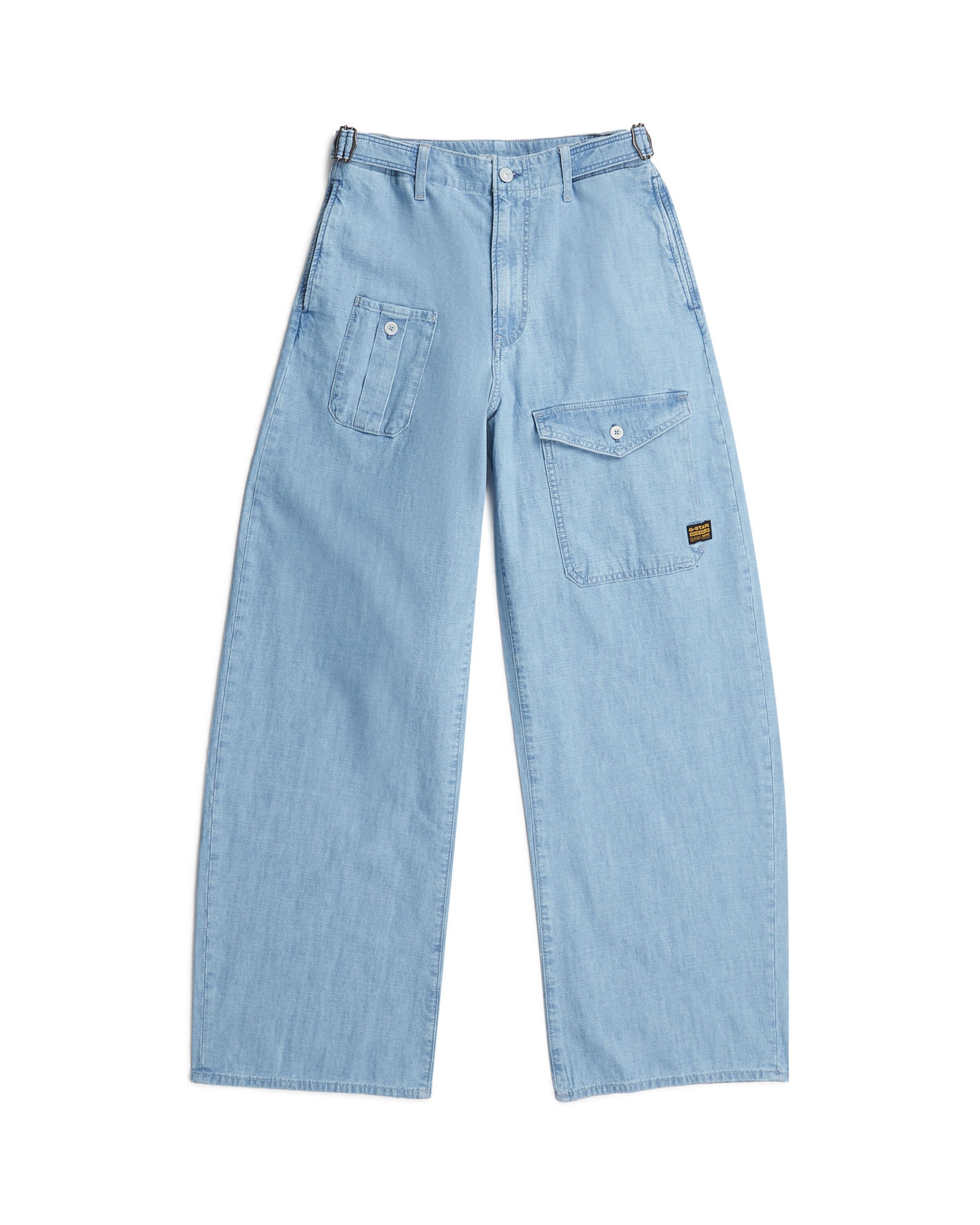 G-STAR Wide leg Jeans in Blauw: voorkant
