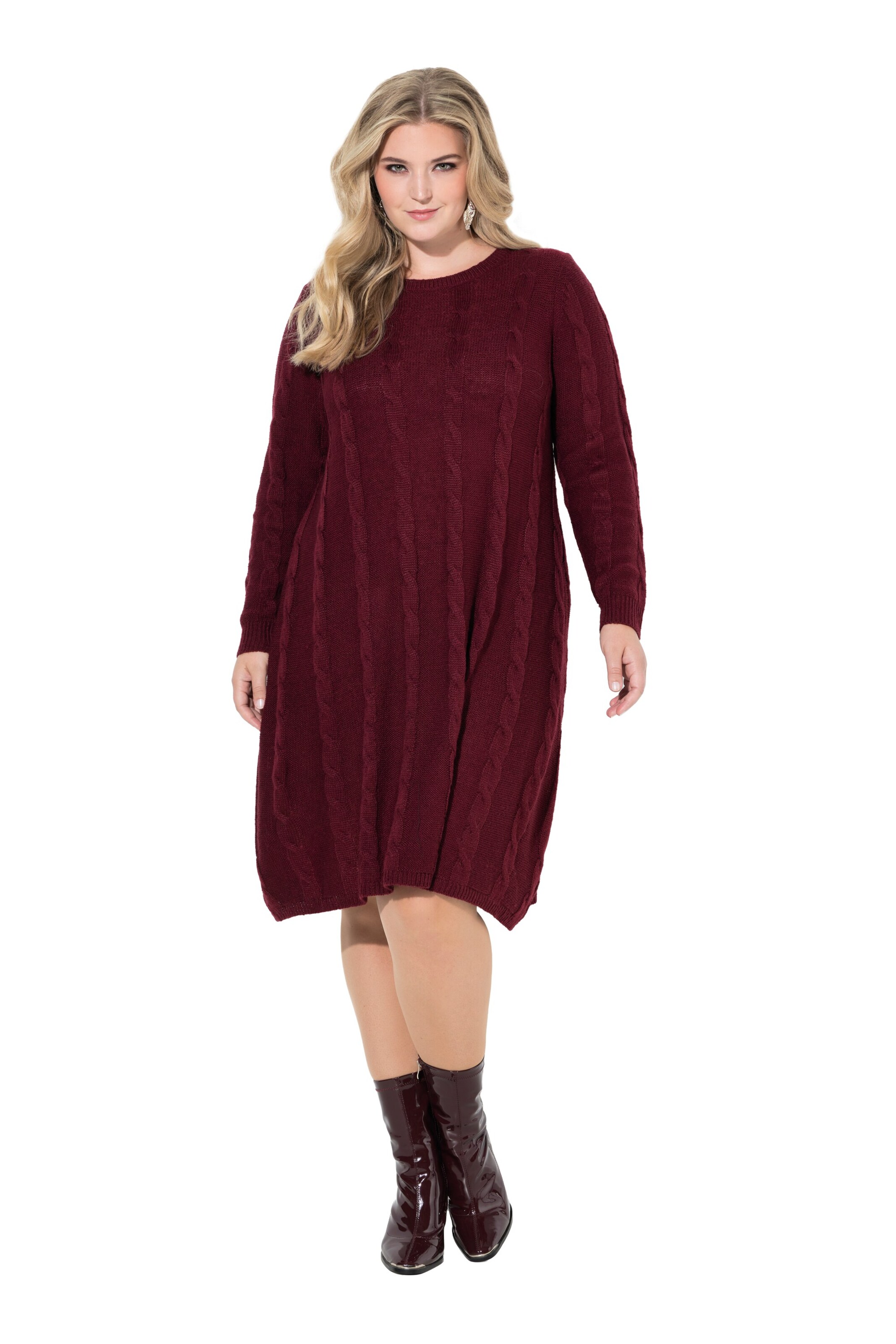 MIAMODA Gebreide jurk in Rood: voorkant