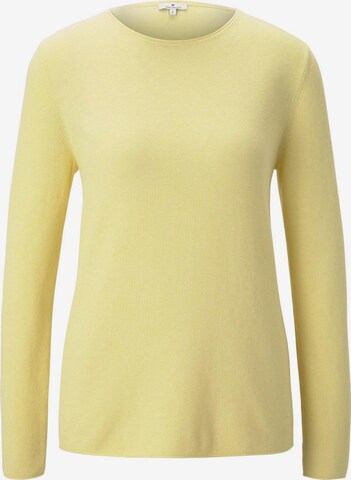 TOM TAILOR Sweater in Yellow: front