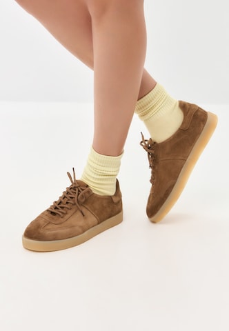 CESARE GASPARI Platform trainers in Brown