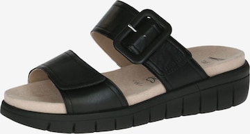 CAPRICE Mules in Black: front