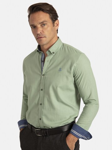 Sir Raymond Tailor Regular fit Button Up Shirt 'Patty' in Green