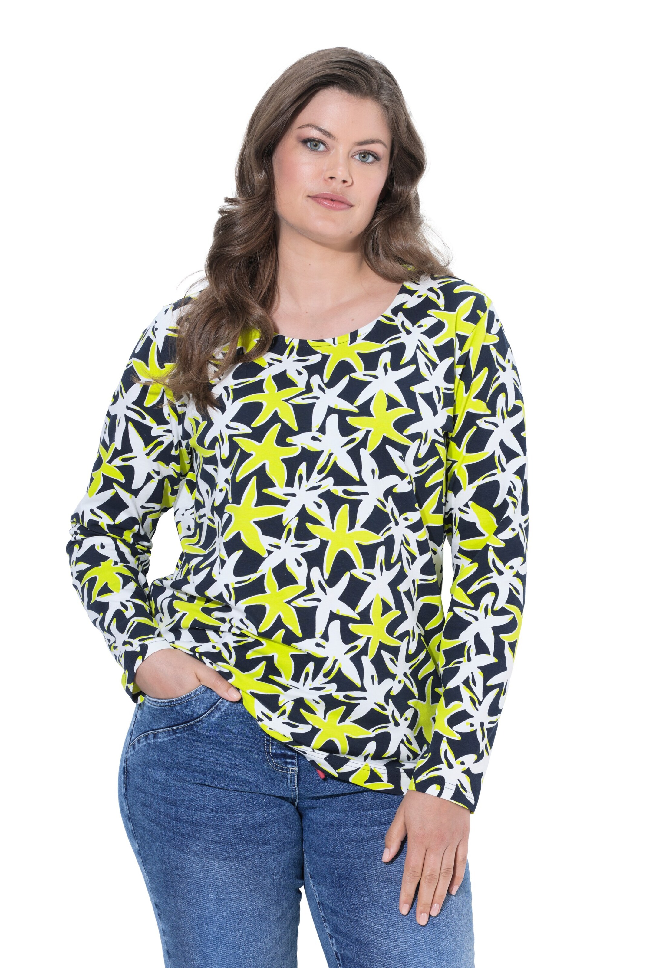 LAURASØN Shirt in Geel: voorkant