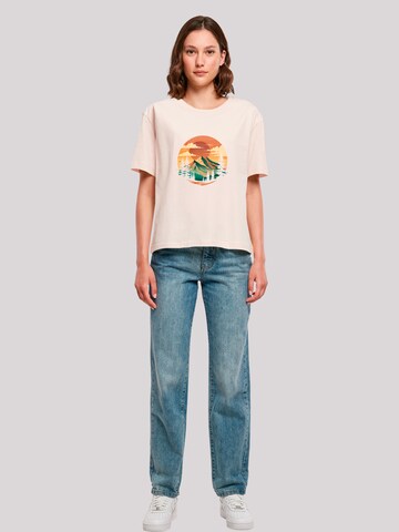 F4NT4STIC Shirt 'Sonnenuntergang Berglandschaft' in Pink
