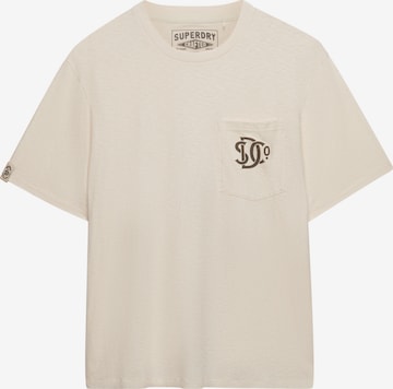T-Shirt Superdry & Co en beige : devant