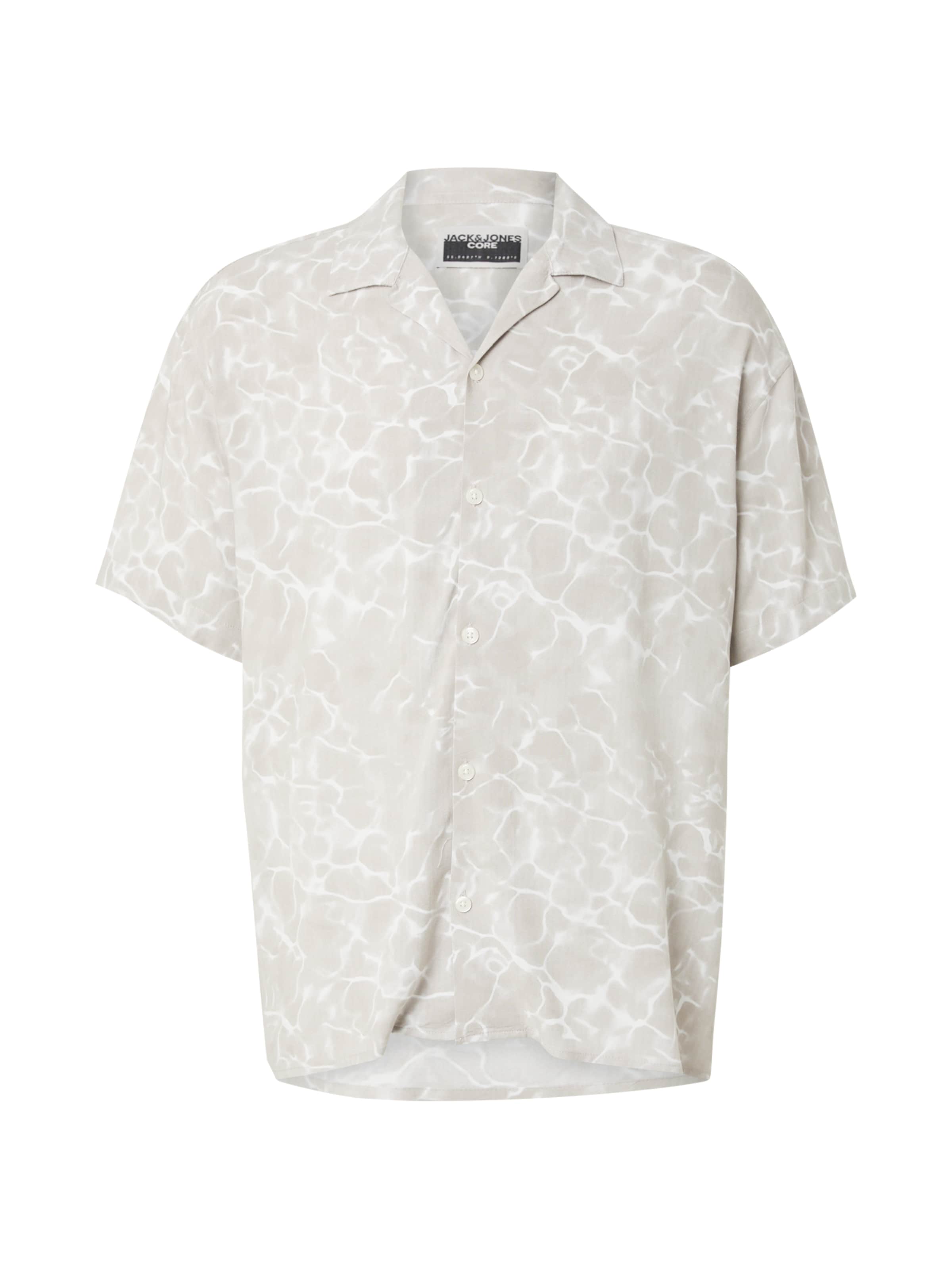JACK & JONES Comfort fit Button Up Shirt 'JCOInfinity' in Beige: front