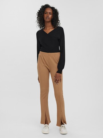 VERO MODA Slimfit Leggings 'Ida' in Bruin