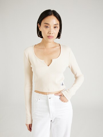 Calvin Klein Jeans Shirt in Beige: front