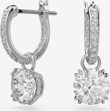 Boucles d'oreilles Swarovski en argent : devant