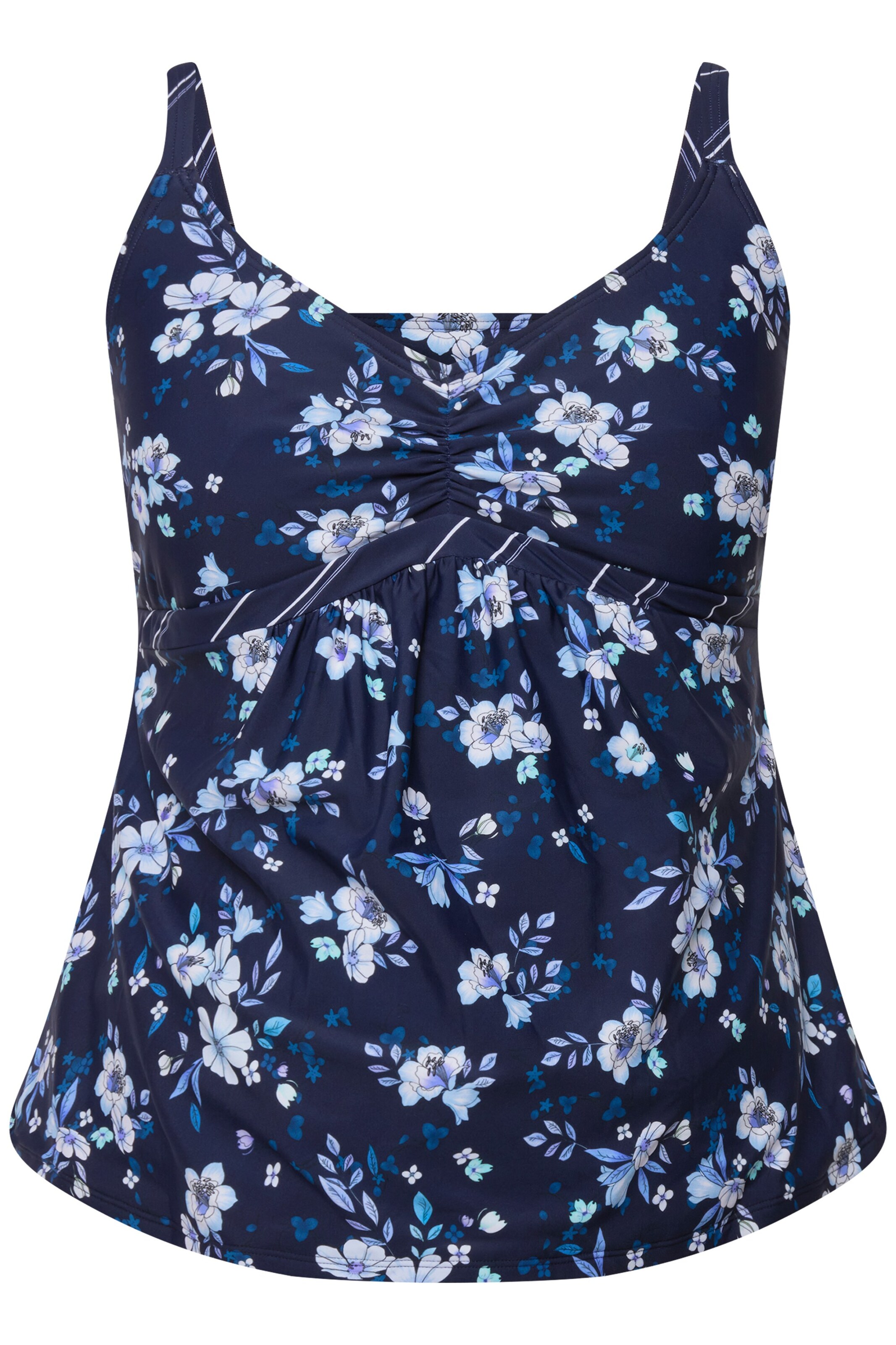Ulla Popken T-shirt Tankini in Blauw
