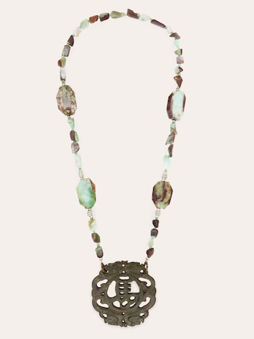 Bess Madrid Kette 'Satsuki Long Necklace In Jade & Chrysoprase'‌‌‌‌‌‌‌ in Grün: Vorderseite