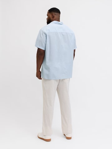 Jack & Jones Plus Comfort fit Button Up Shirt 'JJEBreeze' in Blue