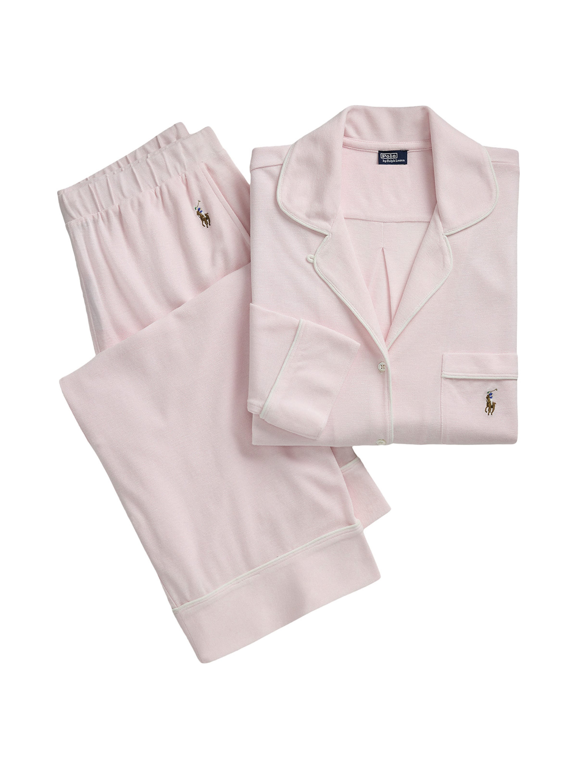 Polo Ralph Lauren Pyjama in Pink: Vorderseite