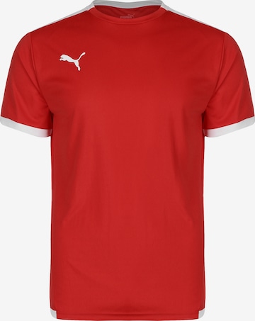 T-Shirt fonctionnel 'TeamLiga' PUMA en rouge : devant