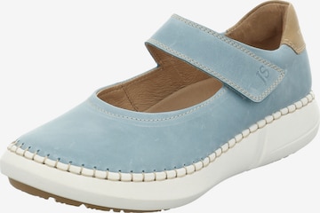 JOSEF SEIBEL Ballet Flats with Strap 'Louisa' in Blue: front