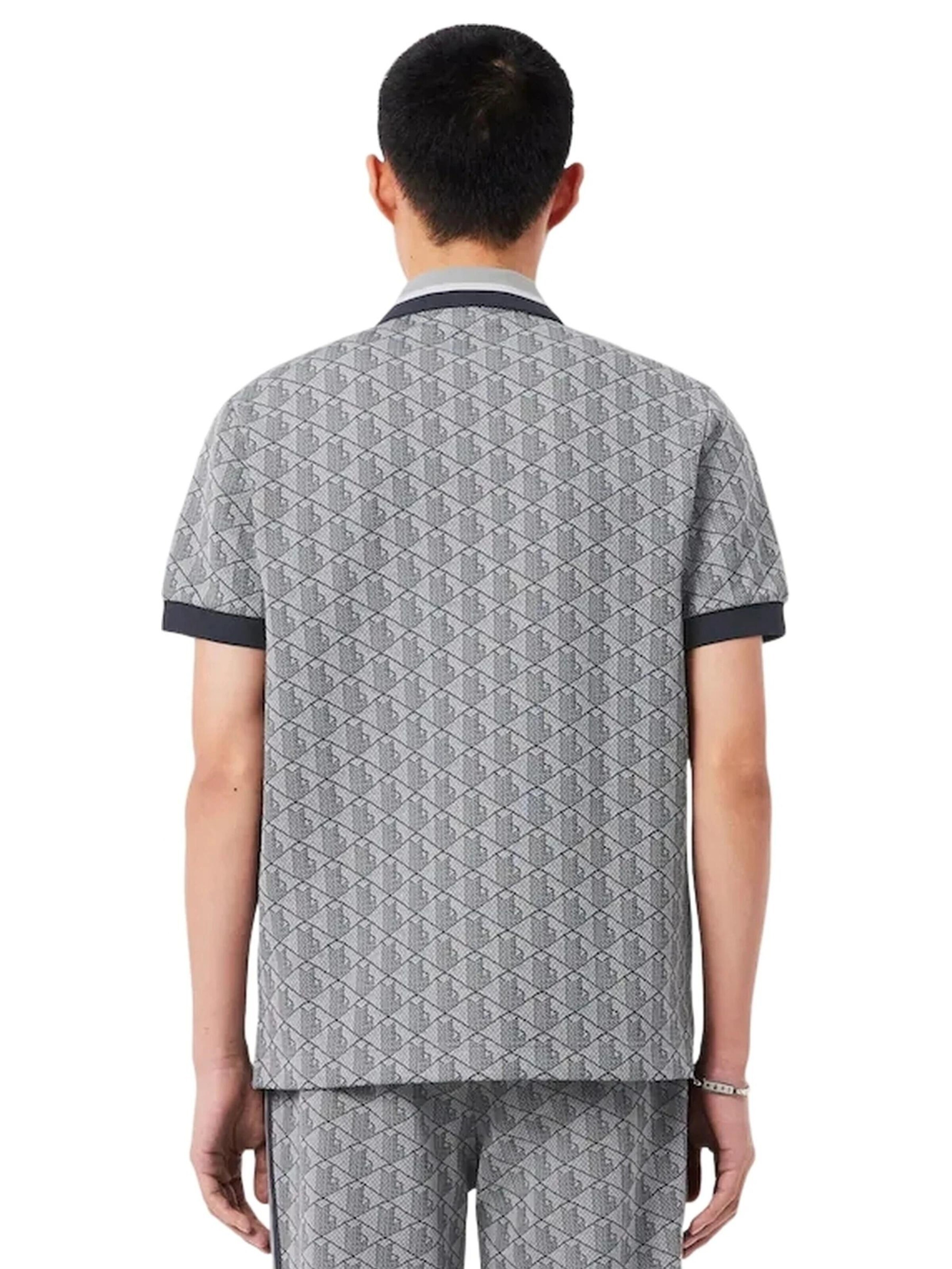 LACOSTE - Camiseta 'Polo lacoste gris jaquard monogran polo shirt' en gris