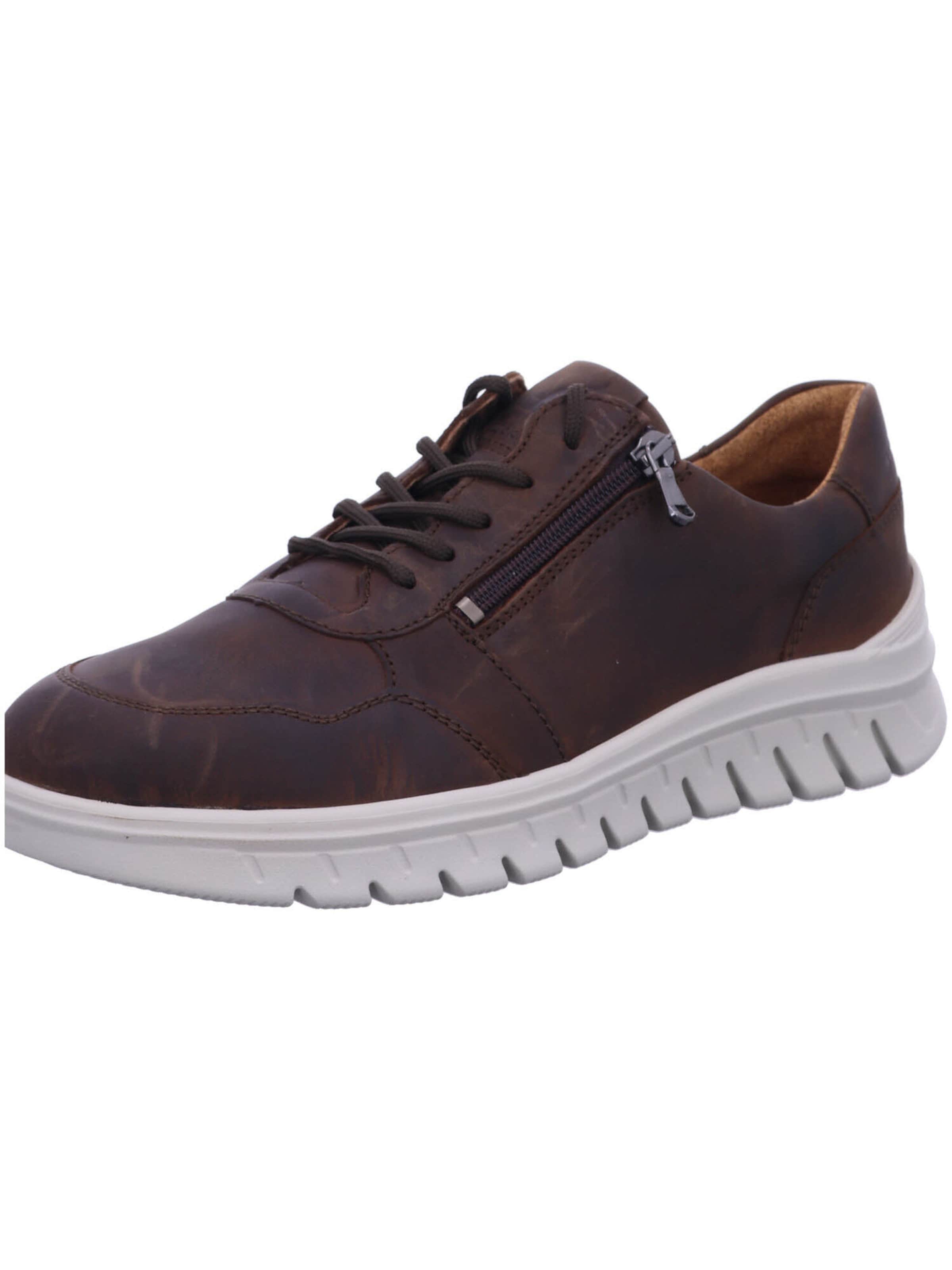 WALDLÄUFER Lace-Up Shoes 'Bruno' in Brown: front